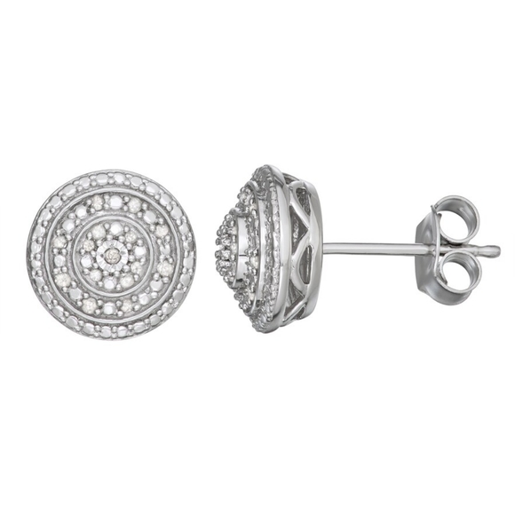 Jewelry - **SOLD** Sterling Silver 1/10 ct. Diamond Earrings